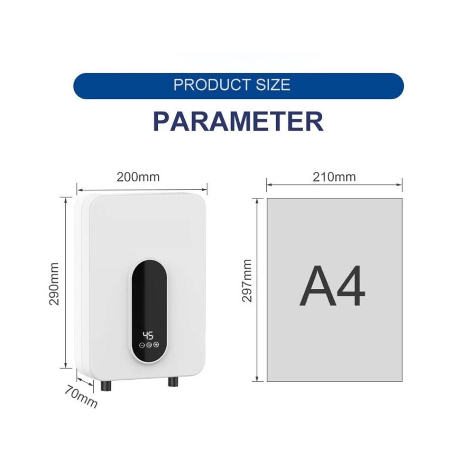 Scaldabagno Elettrico, Riscaldatore Di Acqua Calda 5500W Riscaldatore Di Acqua Senza Serbatoio Istantaneo Termostato Riscaldatore A Induzione Smart Touch Riscaldatori Elettrici Doccia Automatica