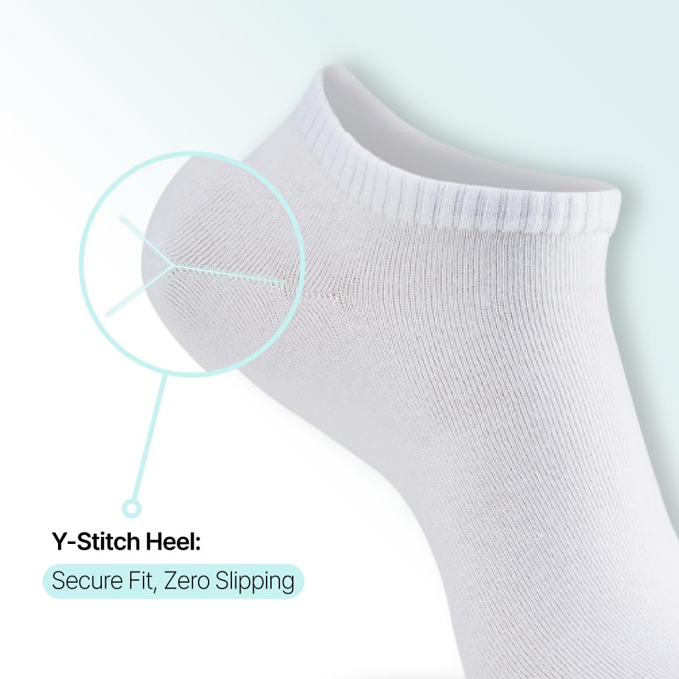 Image of MONFOOT Men's /Women's 10-20 Pairs Thin Cotton Low Cut Ankle Socks, Multipack