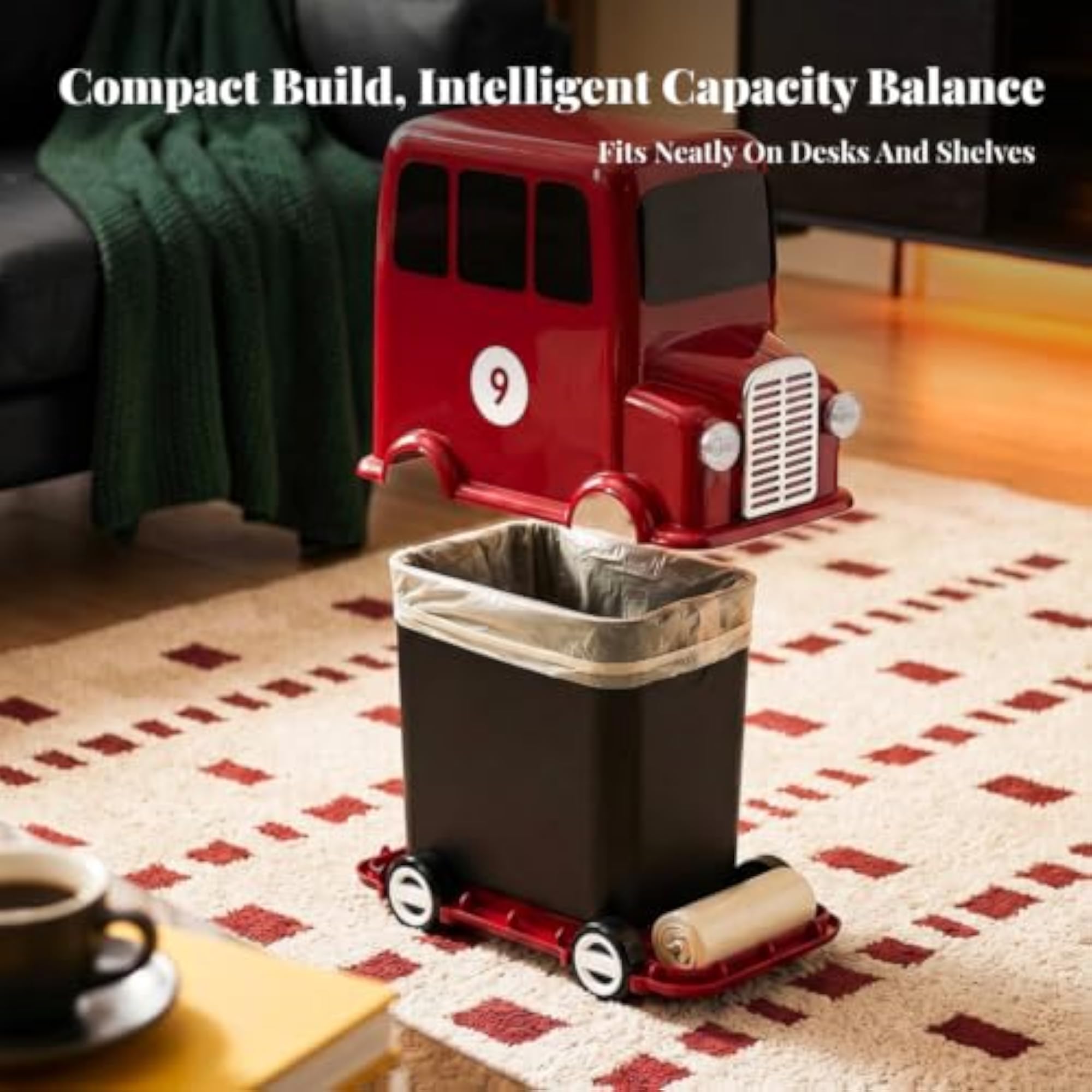 Child-Friendly Press-Open Toy Storage Bin with Wheels