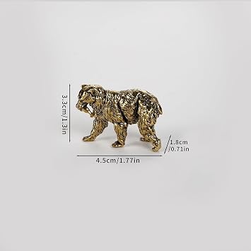 Brass Bear/Polar Bear Statue,Solid Brass Sculpture.Home Office Desk Decoration(MN04)