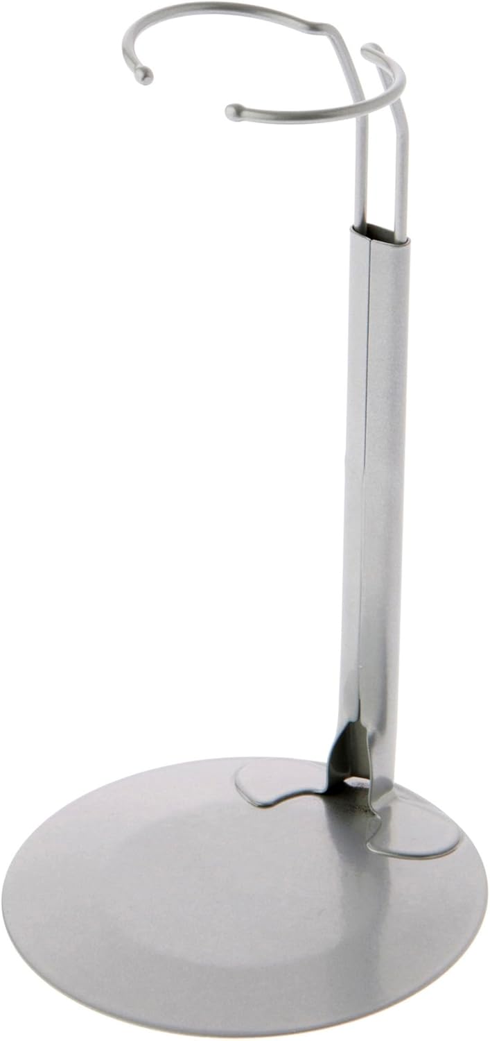 Plymor DSP-70B Black Adjustable Doll Stand, fits 12, 13, 14, 15, 16, and 17 inch Dolls or Action Figures, Waist is 2.25" - 2.75" wide, 6" - 8" around, Pack of 6