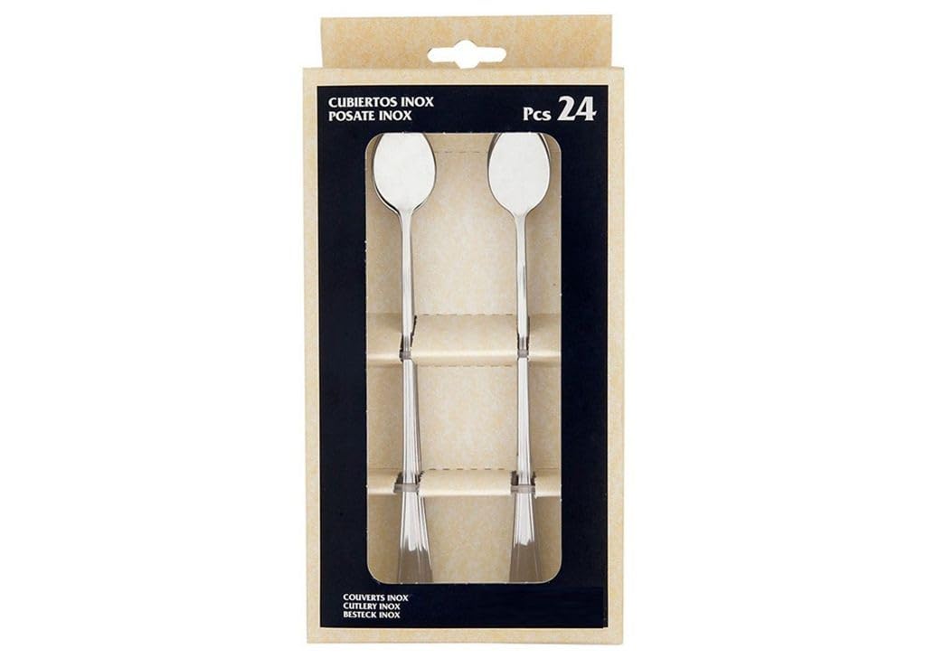 Cuillère longue en acier inoxydable DRW à la finition miroir durable