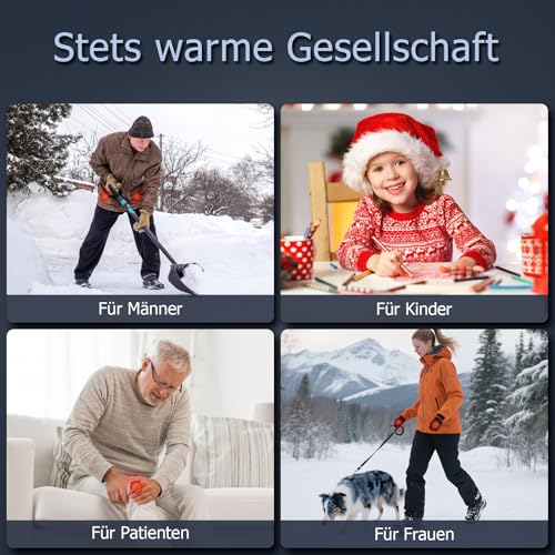 COZOME Handwärmer Elektrisch 2er Set, USB-C 55°C Skiing Camping Geschenk – Ansicht 6
