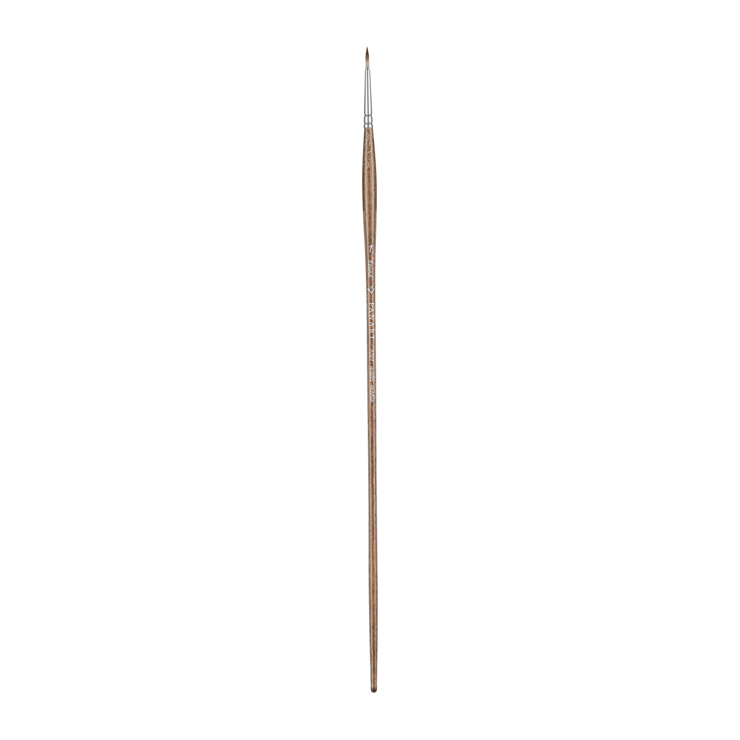 Pan Art Round Synthetic Mongoose Brush - No. 01 - Multimedia - 1 Piece