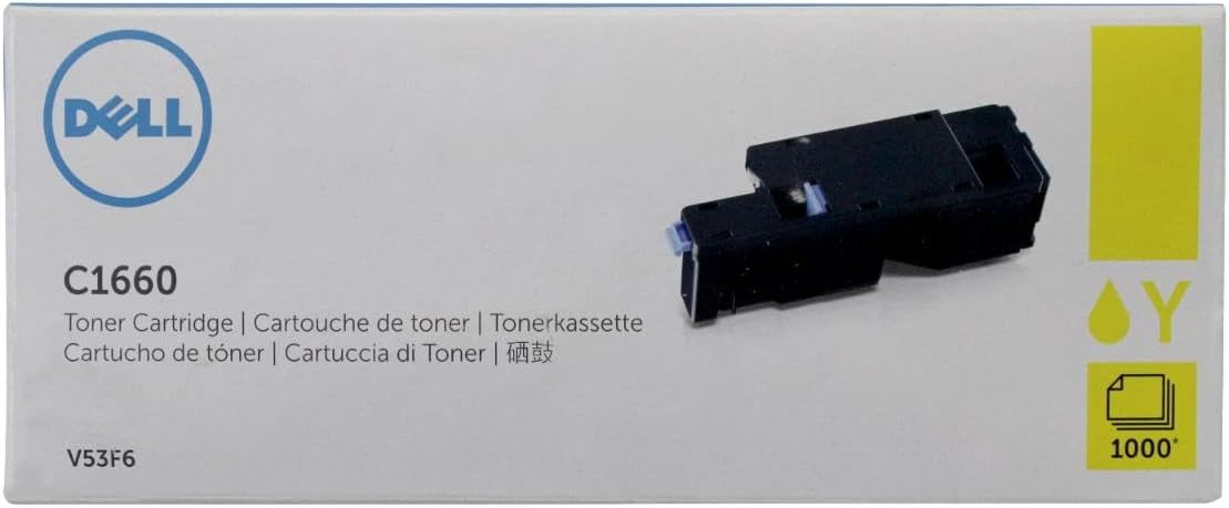 Dell V53F6 Yellow Toner Cartridge C1660w Color Printer