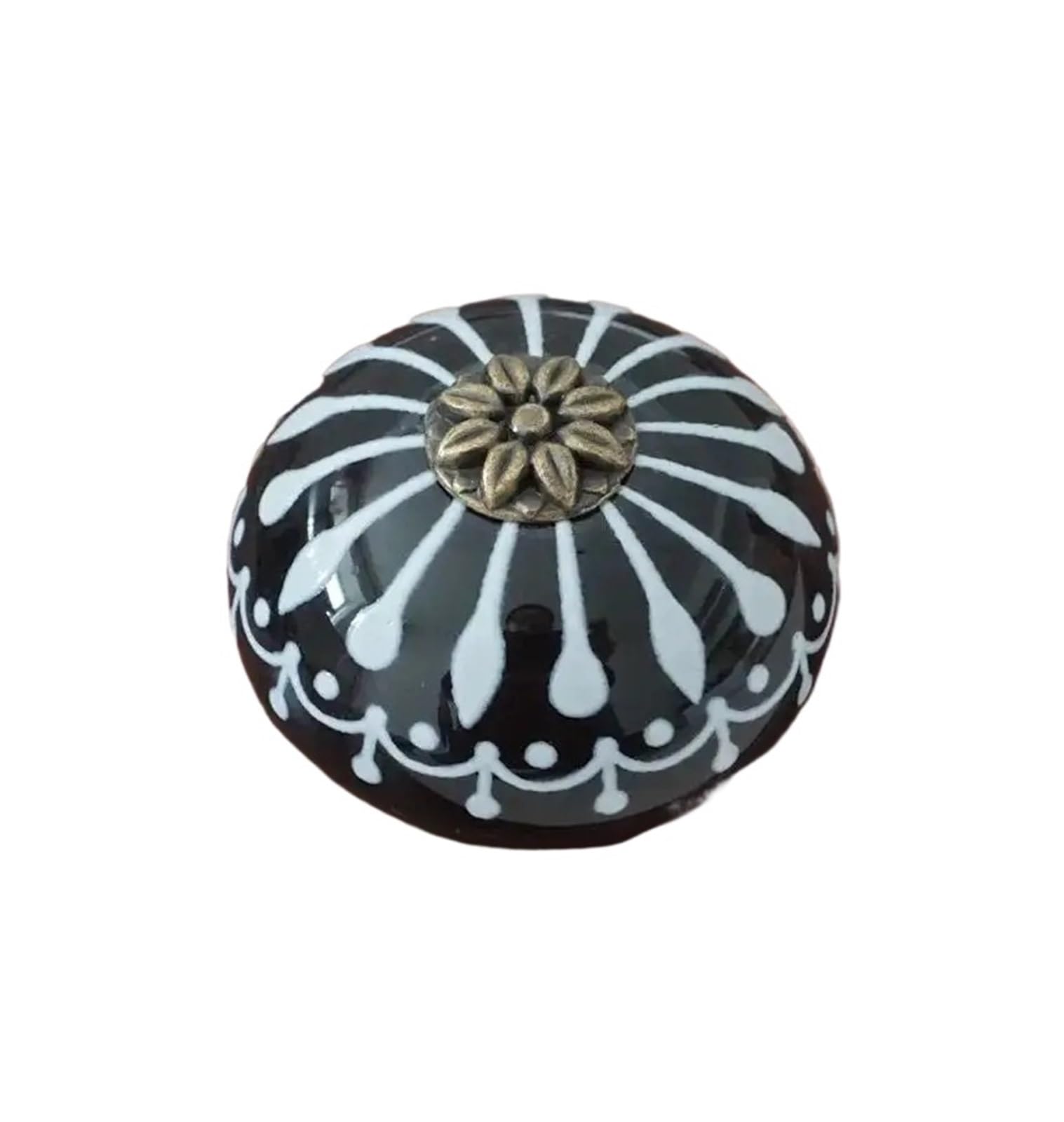Kifsdlf Black Ceramic Knob/Dresser Knobs White Blue Cabinet Pulls Unique Kitchen Door Handle Furniture Hardware For Cupboard Wardrobes Furniture(Black)