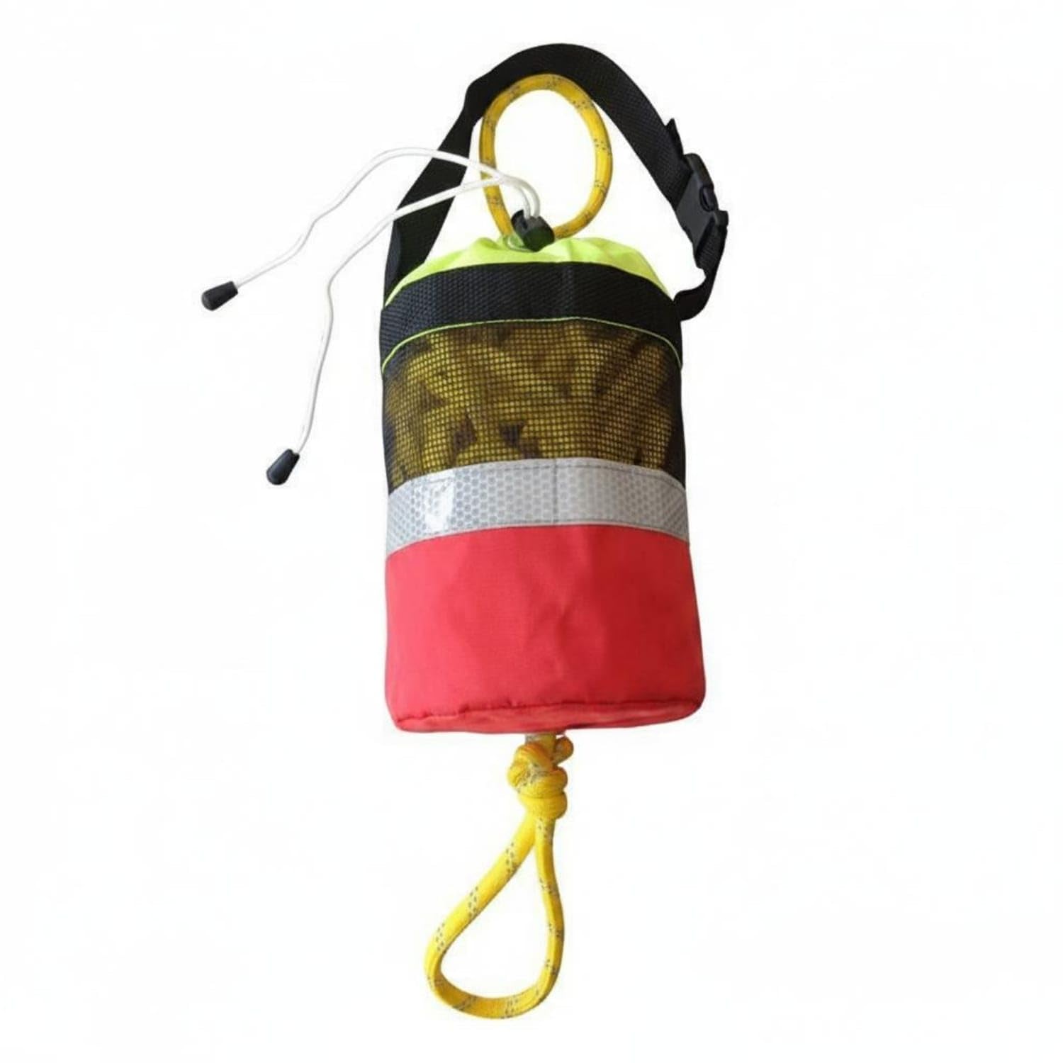 TRENDYNEST Reflective Band Water Rescue Throw Bag Drawstring Opening Rope Throw Bag Oxford Cloth Safety Gear Soft Bottom, 21M, Orange Reflective-picture-19