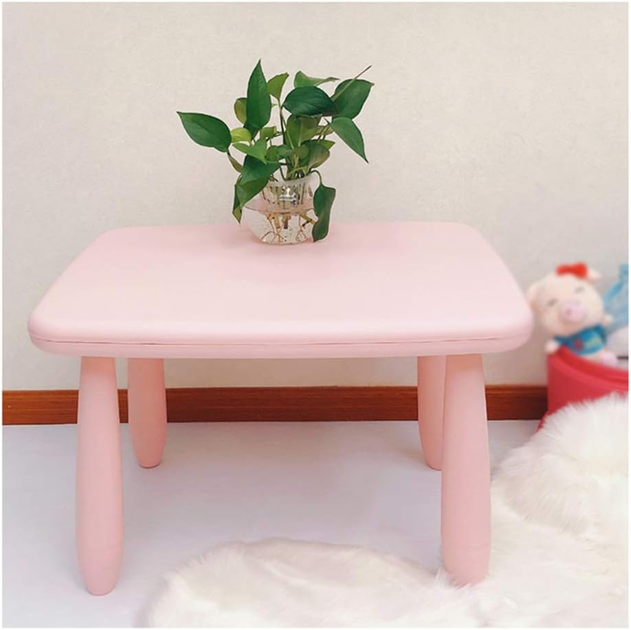 Set Children's Kids Table Plastic Game Learn Bedroom Kindergarten Load 80 Kg, 14 Styles (Color : F)