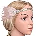 ArtiDeco 1920 Diadema de Pluma Cinta para el Pelo con Cristal Vintage...