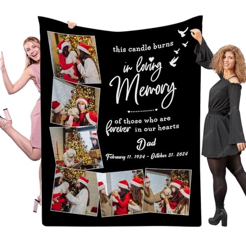 Manta personalizada con 6 palabras de fotos, manta personalizada suave y cálida regalo para familiares, parejas, mamá, papá, esposa, marido, cumpleaños, vacaciones