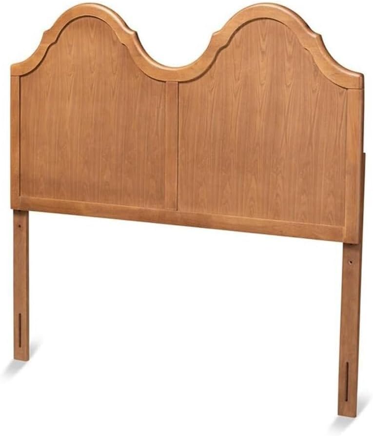 HomeStock French Fabulous Ash Walnut Finished Wood Arched Headboard, Versatile Headboards for All Platform Beds, Modern Headboards for Bedrooms King