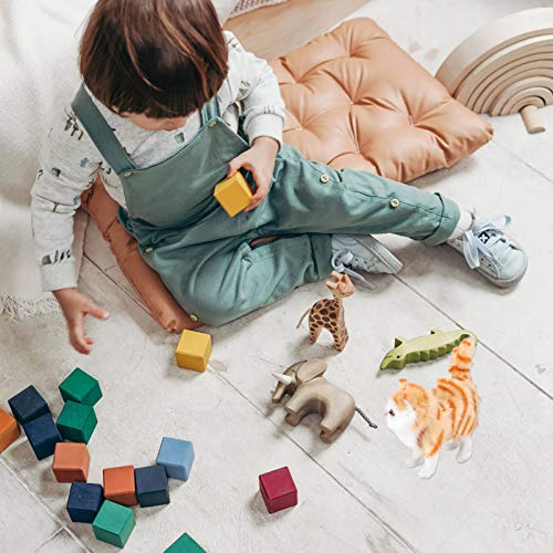 ABOOFAN Estatueta de Gato de Pelúcia Laranja Gato Modelo Mesa Mesa Gato Em Miniatura Animal Brinqued