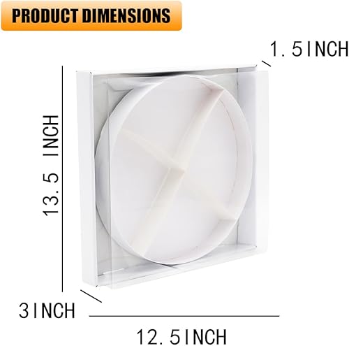 Miniatura 2 de Caja de magdalena de regalo de charcutería redonda de cartón rellenable de 12 "con cubierta de dulces que empaqueta (O)