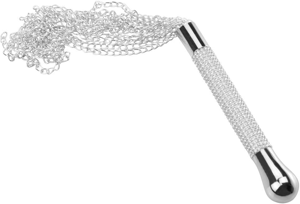 Fouet à chaîne en Argent de Luxe en Acier Inoxydable, Outil d'entraînement de Cheval, Outil de Jeu de rôle en Couple