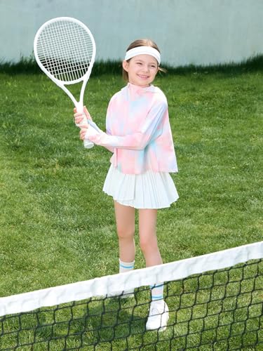 MARC&JANIE Kids Active Zip up Hoodie Girls Lightweight Summer Jacket Cooling Sun Protection Thin Tops 2403654