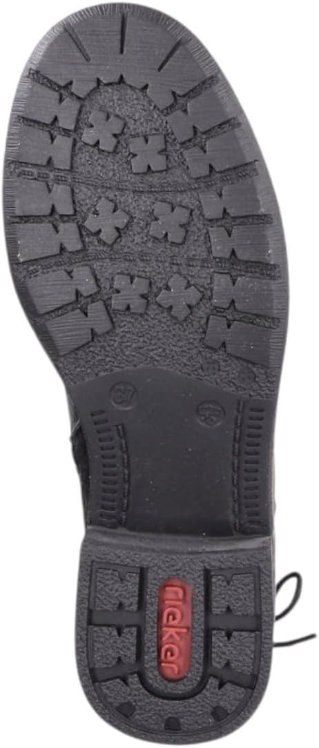Rieker 94693-00 Women's Grippy Sole Fluffy Warm Zipper Mid Calf Boots