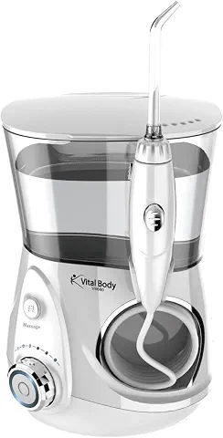 Irrigador Oral Premium Bivolt VBV V660 Branco - 12 Niveis + Massagem Gengival, Reservatorio 700ml, Para Aparelho e Implante Dental, Fio Dental Eletrico Profissional, Higienizador Bucal