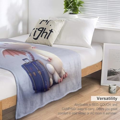 Couverture flannel ptérosaure plaid chaud durable jeté de lit confortable - 7