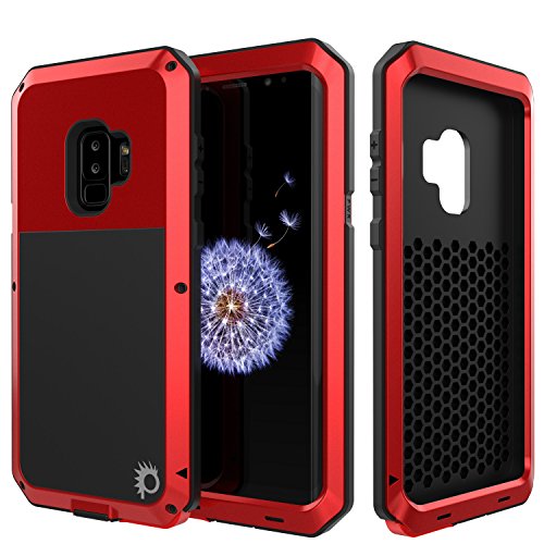 Galaxy S9 Plus Metal Case, Heavy Duty Military Grade Armor Cover [Shock Proof] Hybrid Full Body Hard Aluminum & Tpu Design [Non Slip] W/Prime Drop Protection For Samsung Galaxy S9+ [Red] #TOP4