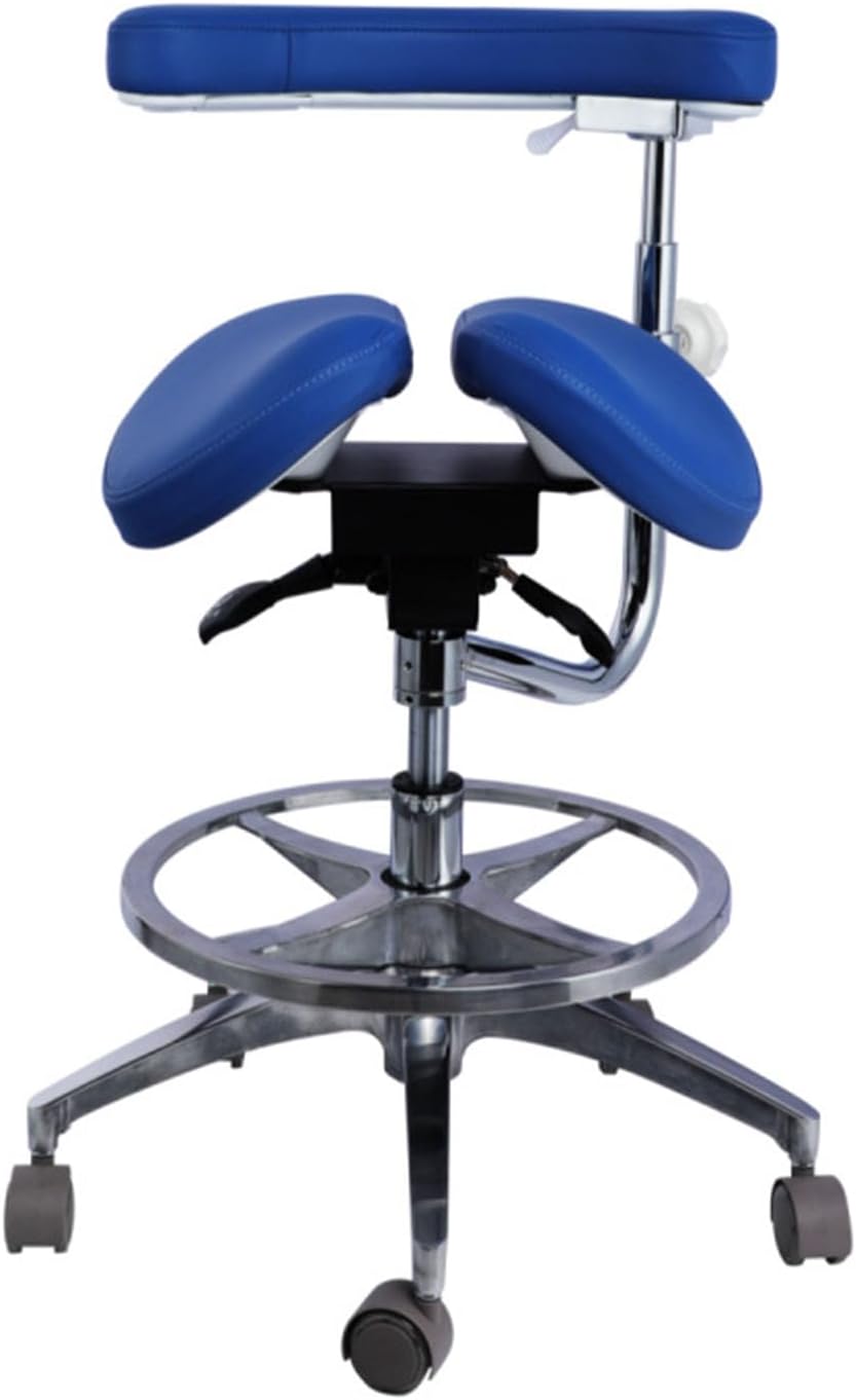 SFKLYU Saddle Style Split Seat, Hydraulic Rolling Swivel Stool, Adjustable Swivel Saddle Chair, Forward Tilting Saddle Seat for Dental Office Home