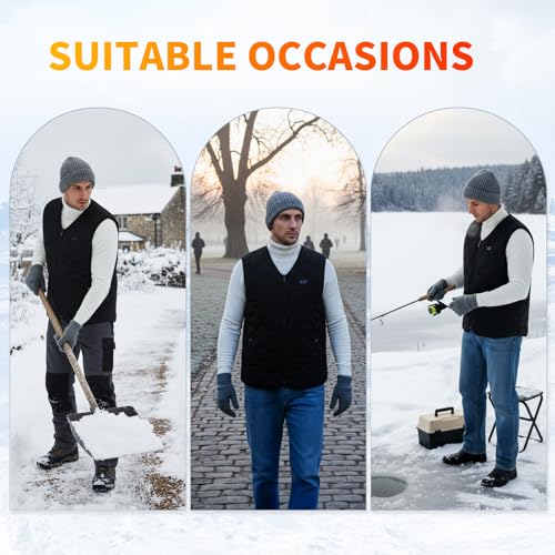 Image of Rrtizan Heated Vest for Men, Waterproof & Windproof, Includes Battery Electric Men Heated Vest for Outdoor Work, Walking dog
