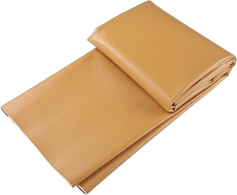 Picheng Vinyl Faux Leather Sheets Smooth Faux Leather Fabric 54" x 36" | Marine Vinyl Upholstery 1Yard Leather - Easy to Cut Soft Synthetic for Upholstery Car Bags DIY Crafts Light Brown