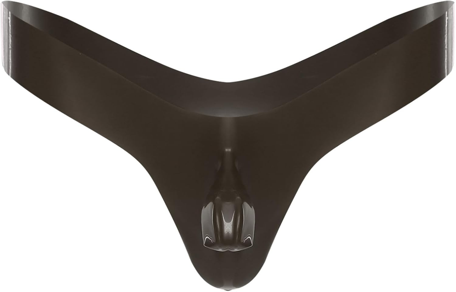 Oyolan Mens Sexy Panties Adult Latex Underwear Triangular Panty Nightwear Low Rise Seamless Rubber Briefs