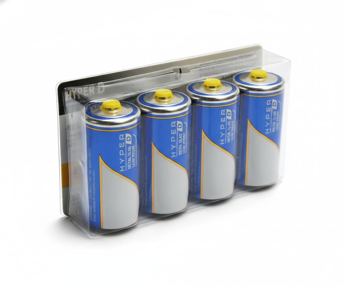 Hyper D Battery,Big Battery for Radio/Lpg Geyser/Torch Light (R20P UM-1U 1.5V) Pack of 4 D Battery Cell D Cell-image-30