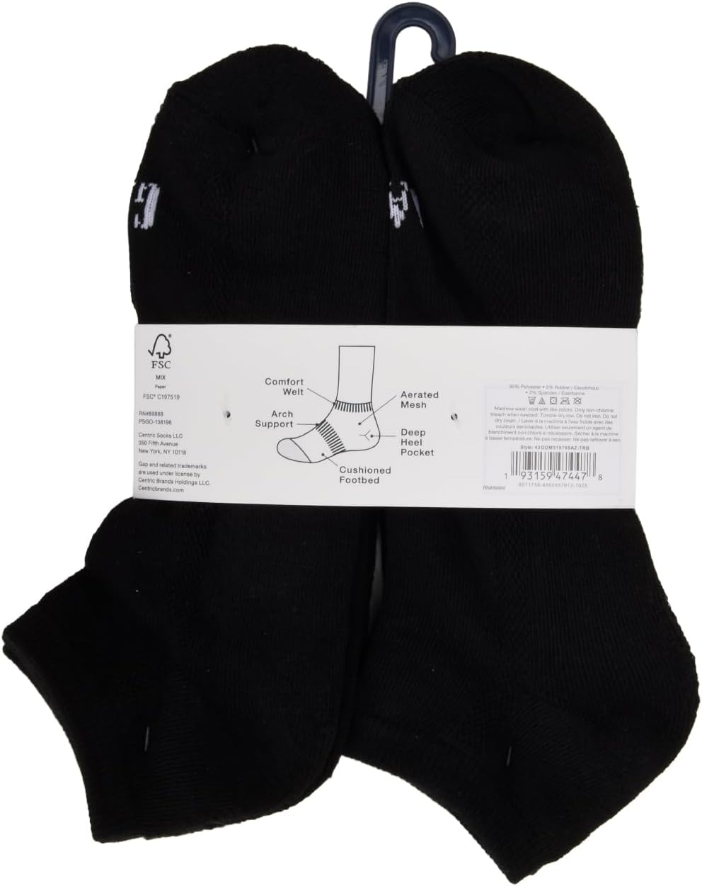 GAP Mens Original Split Welt Low Cut Socks