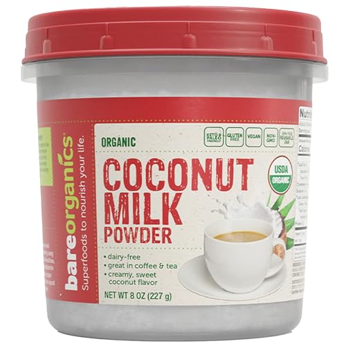 BareOorganics Coconut Milk Powder - Organic Powdered Coconut Milk, Vegan,
