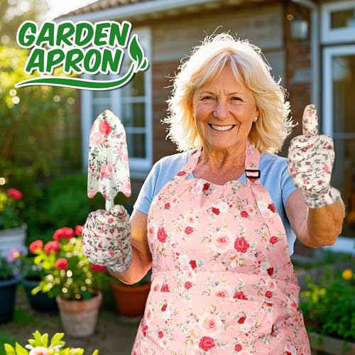 Gardening Gifts for Women - 33% Off Tool Set with Apron & Gloves - Image 6