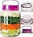 Produktbild lilawelt24 Einmachgläser Vorratsgläser Sturzgläser Vorratsdose Gurkenglas, Einmachglas, luftdichte Konservierung, Glasballon, Glas, Vorratsglas für Gurken, Aufbewahrung, Aufbewahrungsglas (5L)
