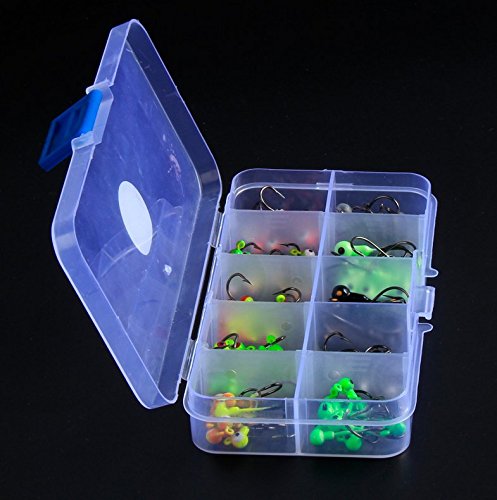 Fishcm Fishing Hook Set With Tackle Box - 100 Pieces Of Saltwater And Freshwater Jig Heads (1G To 2G) For Fishing Jigs #TOP4