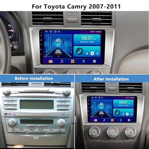 Radio para auto compatible con Toyota Camry 2007-2011 miniatura 2