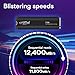 Crucial T700 1TB SSD with Heatsink, PCIe Gen5 NVMe SSD, Up to 11,700MB/s, TLC NAND, Intel & Ryzen Compatible, for Hardcore Gaming & High-Speed Storage, Solid State Drive – CT1000T700SSD5