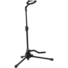 Guitar Stand, Height Adjustable & Foldable Tripod Design with Padded Neck and Yoke, Secure Support for Acoustic, Electric, Bass Guitars and Banjos Black