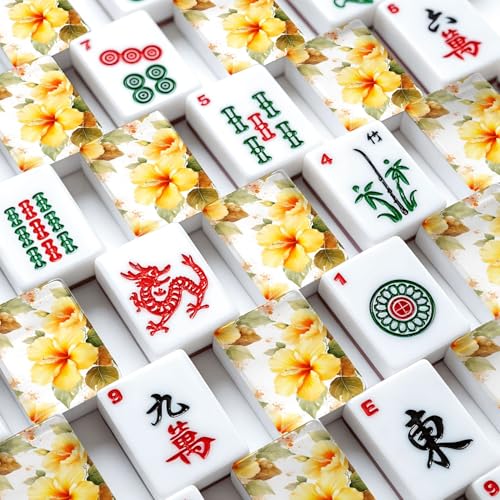 Set de fichas American Mahjong 166 piezas con bolsa y dados miniatura 4