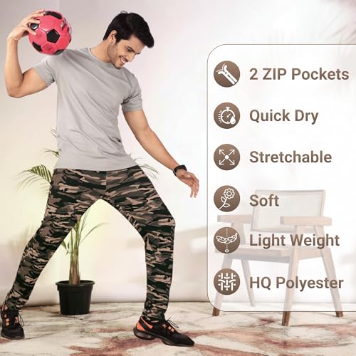 Image of Mens Track Pants | Army Style Camouflage | Stretchable | Combo
