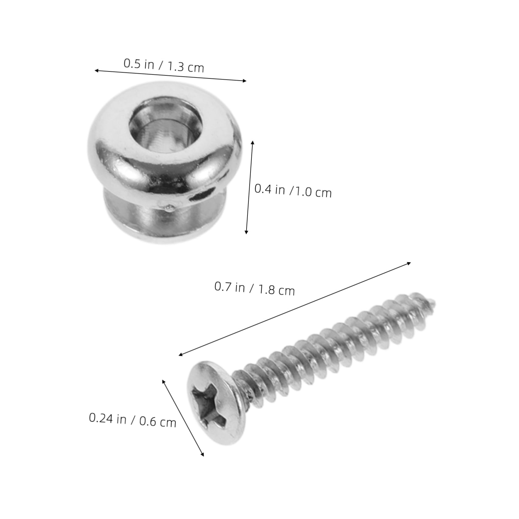 CIMAXIC Acoustic Guitar Strap Locks 30pcs Guitar Strap Buttons Lock Pins Screws