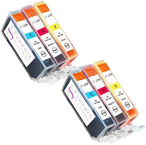 Sophia Global Compatible Ink Cartridge Replacement Set for Canon CLI-226 (Pack of 6: 2 CLI-226 Cyan, 2 Magenta, 2 Yellow)