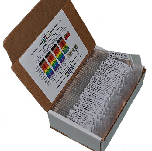 E-Projects EPC-111 43 Value Resistor Kit, 1 Ohm - 10M Ohm, 1 2 Watt (Pack of 1075)