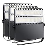 LEDMO LED Flood Light Outdoor 200W Super Bright 28000 Lumen Commercial Floodlights 5000K Waterproof Lighting Fixture for Stadiums-Garage-Warehouse-Sport-Court-Gym (3Pack)