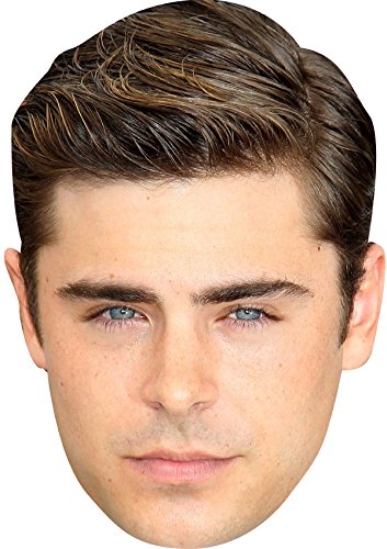 FoxyPrinting ZAC EFRON JB Actor Movie Tv Celebrity Cardboard Party Face Mask Fancy Dress