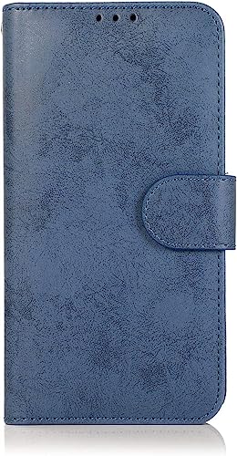 Étui portefeuille iPhone 14 Plus bleu foncé idéal pour vos déplacements