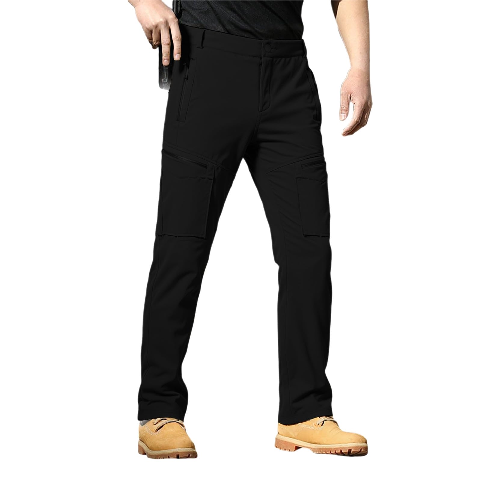 Genérico Pantalones de Montaña para Hombre y Mujer Invierno Térmicos con Forro Polar Pantalón Trekking Impermeable Cortavientos Resistente Senderismo Outdoor