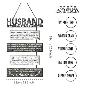   Yudarte-Prayer-for-Husband-Rustic-Wall-Sign-with-5pcs-Panels-Strung-Together-Christian-Religious-Inspiring-Farmhouse-Home-Decor-Sweet-Warming-Gifts-for-MenHimGuy