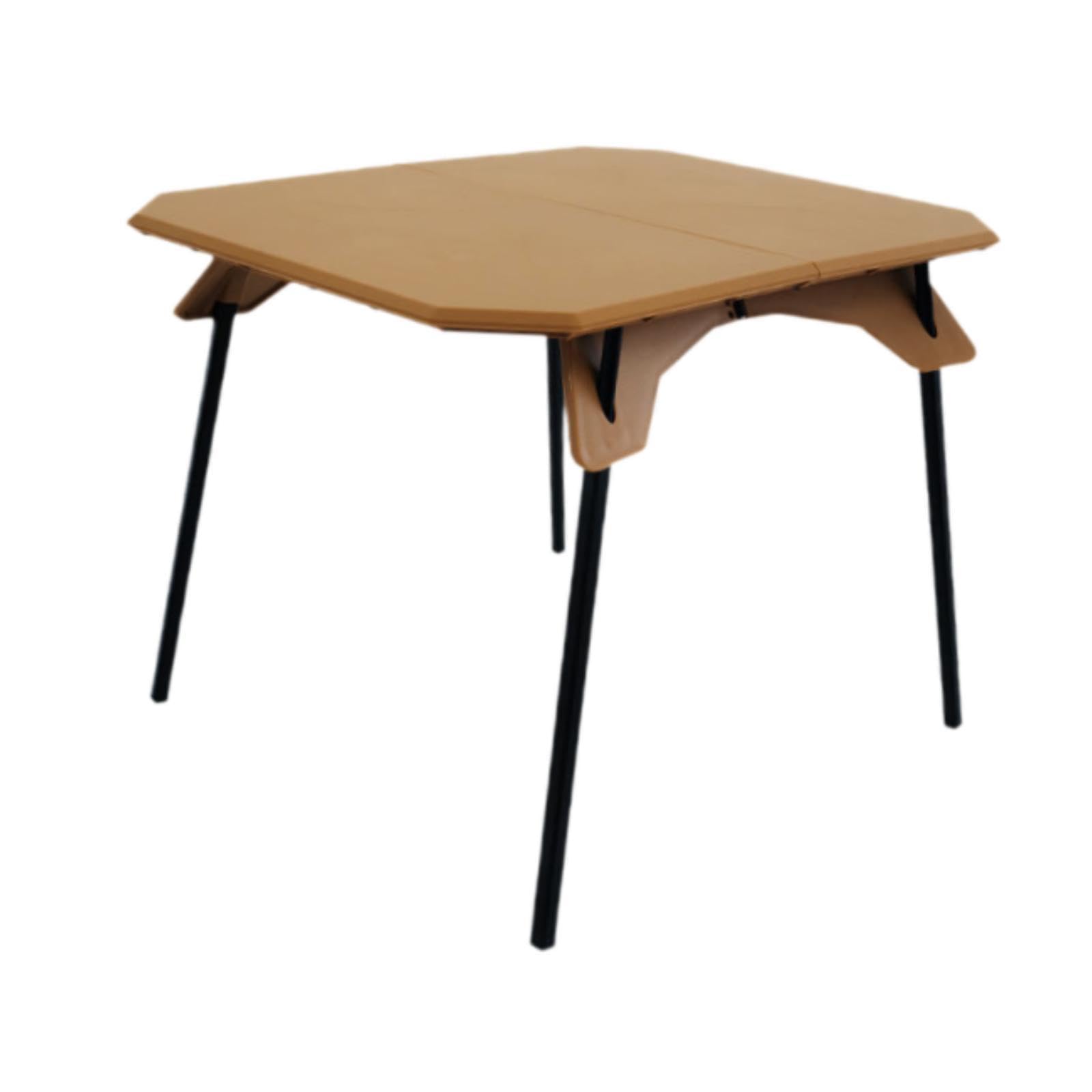 Yiju Adjustable Height Folding Table for Outdoor Activities and Gatherings, Khaki