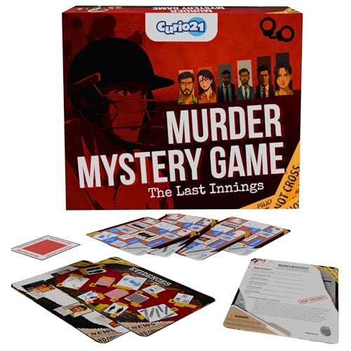 Image of Murder Mystery Board Game - The Last Innings | Unsolved Crime Cases | Investigation & Detective Game | Fun Party Game for Adults | 2-5 Players | Cricket Theme
