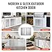 VEVOR BBQ Access Door 31W x 24H Inch, Double BBQ Door Stainless Steel with Recessed Handle, Outdoor Kitchen Doors for BBQ Island, Grill Station, Outside Cabinet
