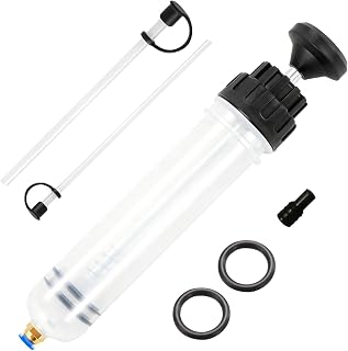 KAERKA Fluid Transfer Pump, Oil Extractor Pump for Oil Change, Oil Syringe, Manual Oil Extraction and Filling Pump with Two Hoses, for Automotive, Motorcycle & Equipment Maintenance(200cc).